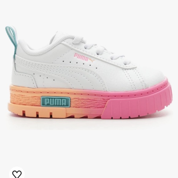 Puma Mayze Daybreak Ac Shoes, Toddler Puma White/Luminous Pink 5c - Picture 2 of 8